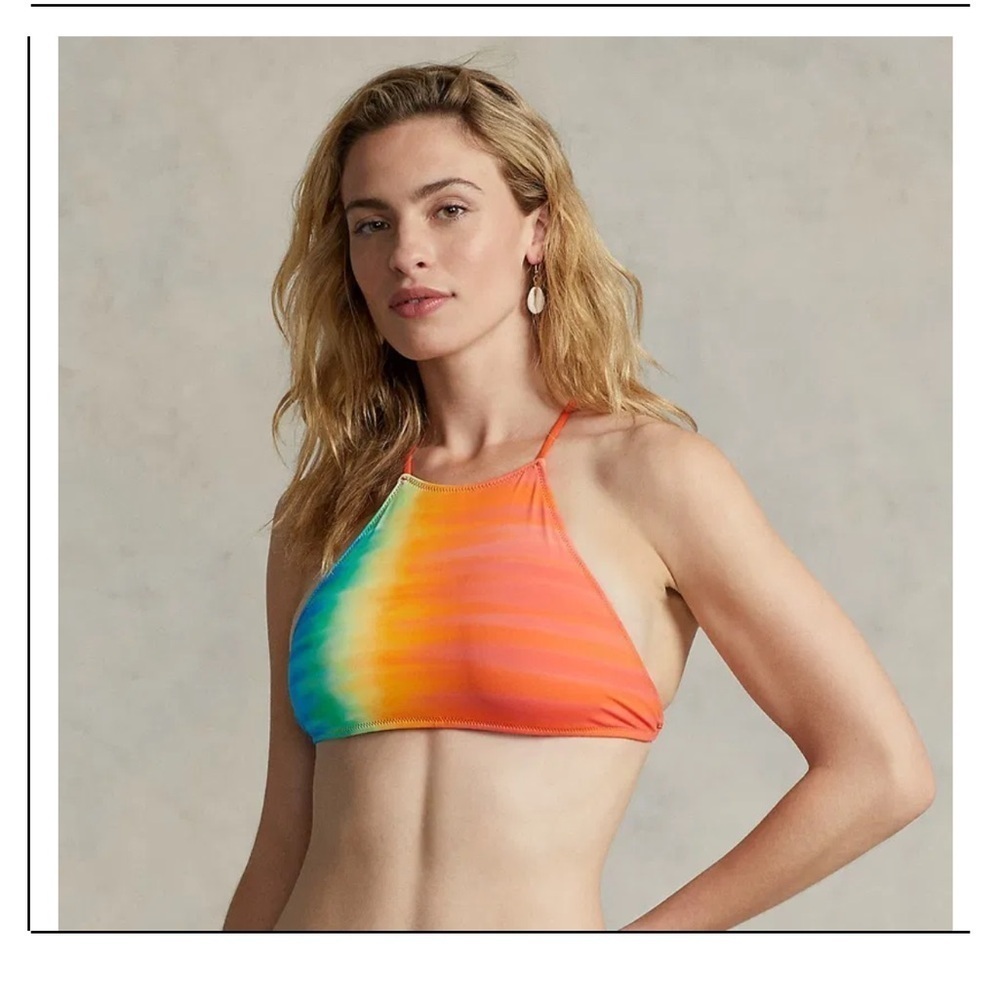 POLO RALPH LAUREN Ombré Halter Bikini Top size Small